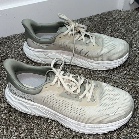 Hoka Men\'s Athletic Shoes in Cream and White Hoka One One Clifton L Athletics Runnin Sneakers Shoes Men main image 3